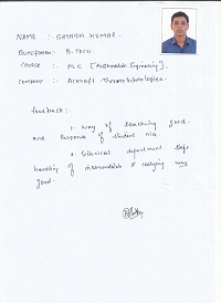 Sathish Kumar plc TESTIMONIAL Photocopy